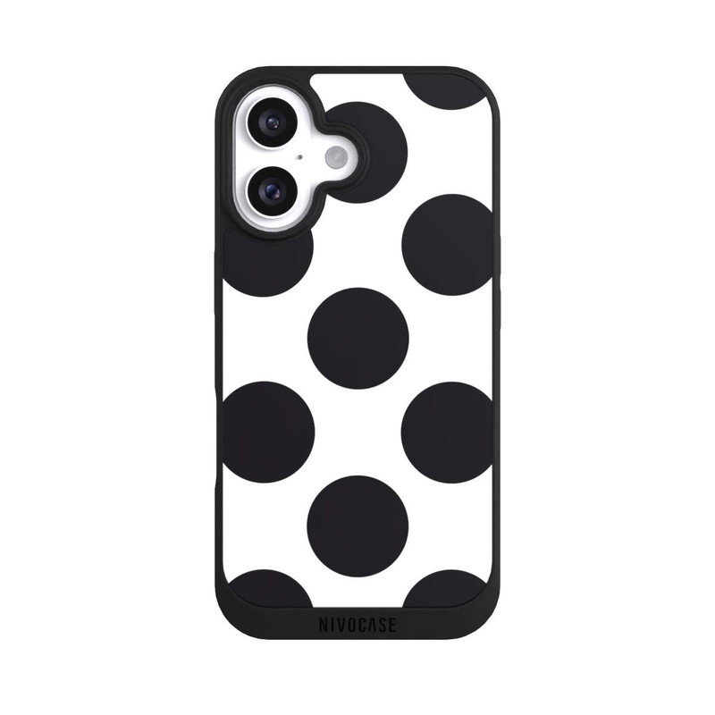 iPhone 16 NIVOpure Big Dots - White