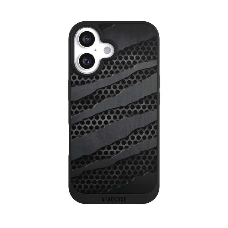 iPhone 16 NIVOpure Griffures Métalliques Grises