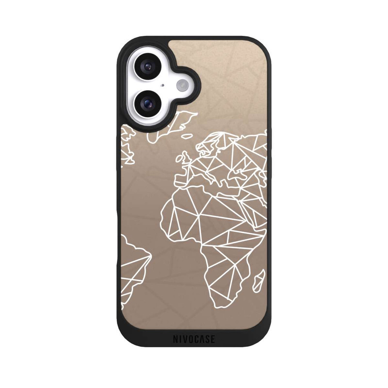 iPhone 16 NIVOpure Worldmap Polygon