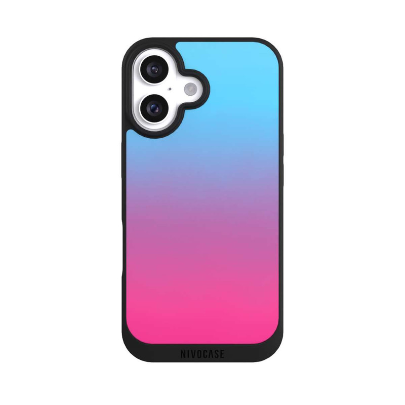 iPhone 16 NIVOpure Dégradé de Couleur Bleu Rose Vif