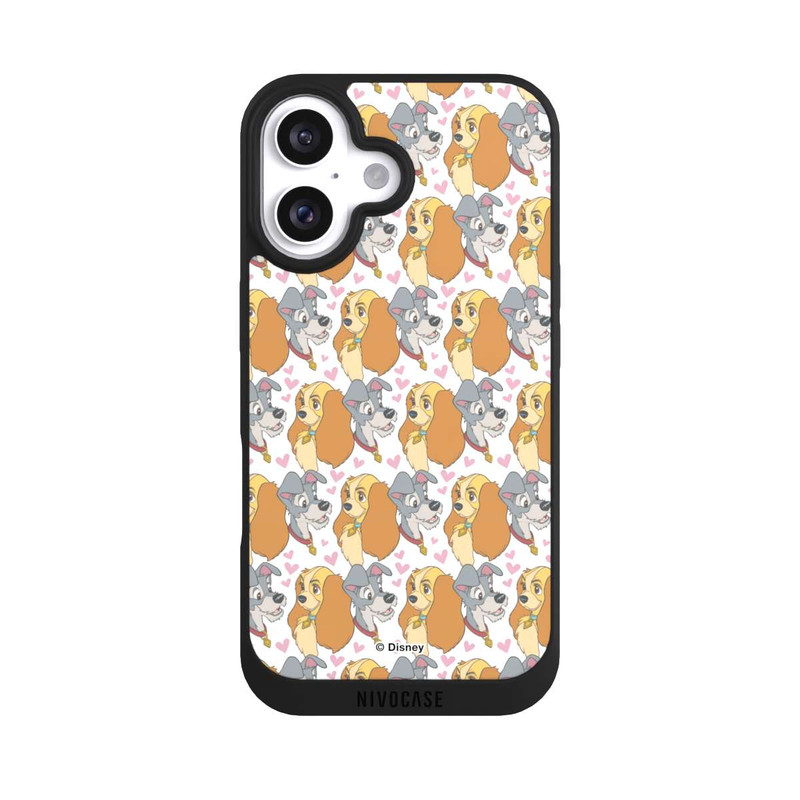 iPhone 16 NIVOpure Susi und Strolch Muster Herzen