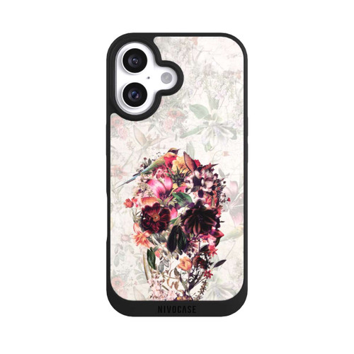 Apple iPhone 16 NIVOpure Blume Vintage Totenkopf