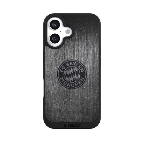 Apple iPhone 16 NIVOpure Metalllook FCB Logo einfarbig