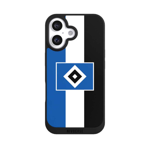Apple iPhone 16 NIVOpure HSV Streifen - Blau-Weiß-Schwarz