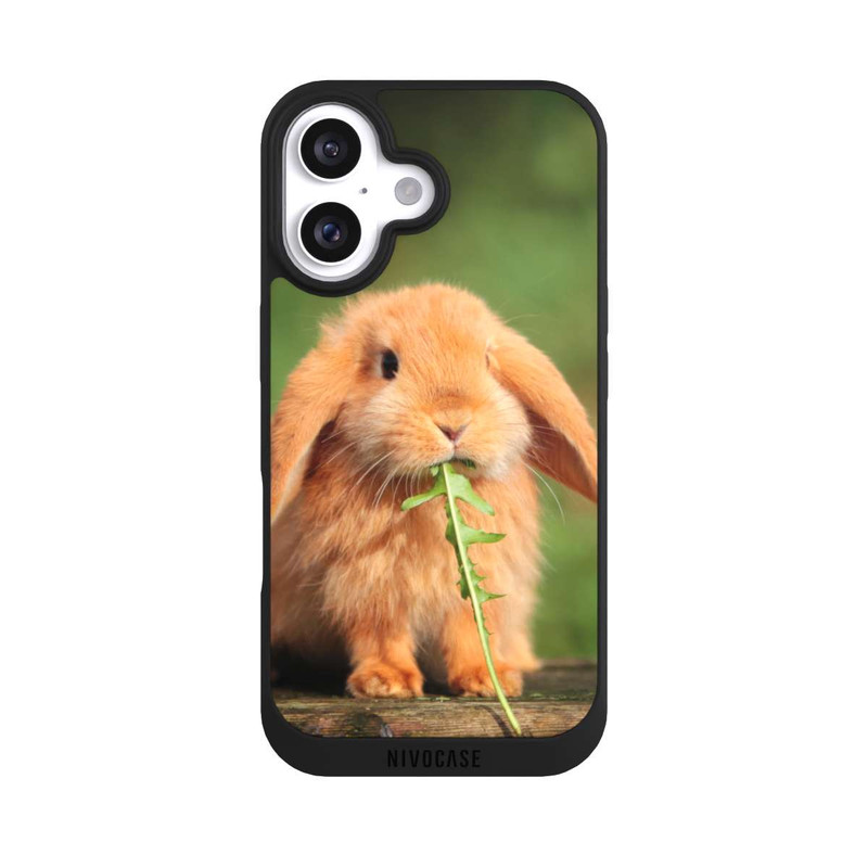 iPhone 16 NIVOpure Kaninchen mit Grünzeug