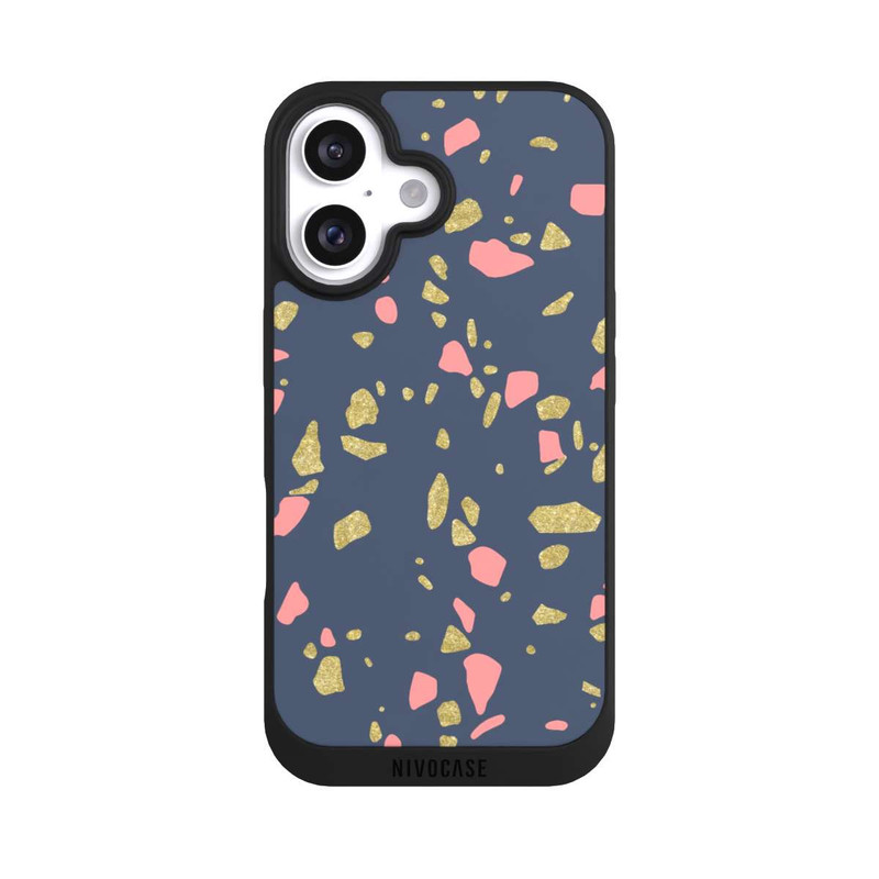 iPhone 16 NIVOpure Terazzo Gold-Optik