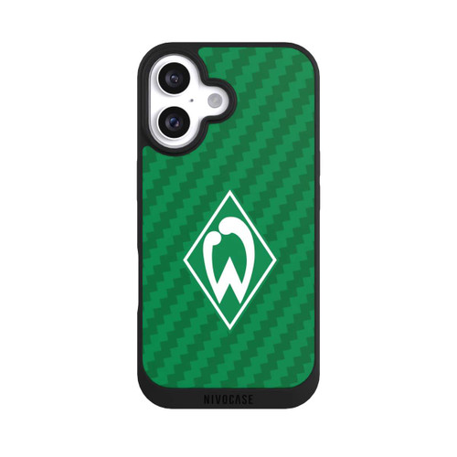 Apple iPhone 16 NIVOpure Carbonlook - Werder Bremen