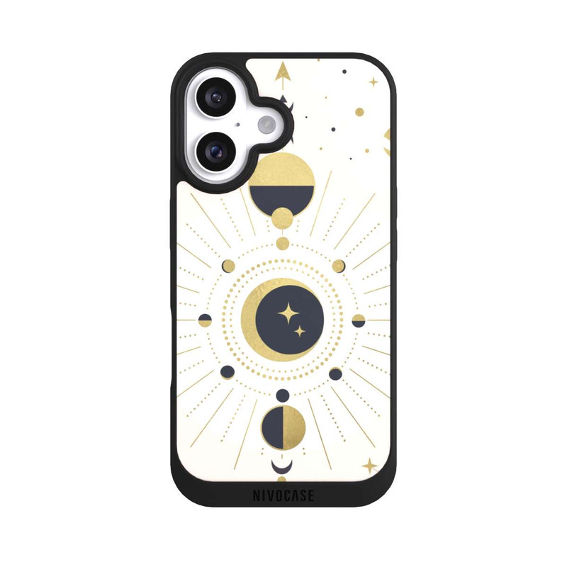iPhone 16 NIVOpure Abstrakter Rose-Gold-Look