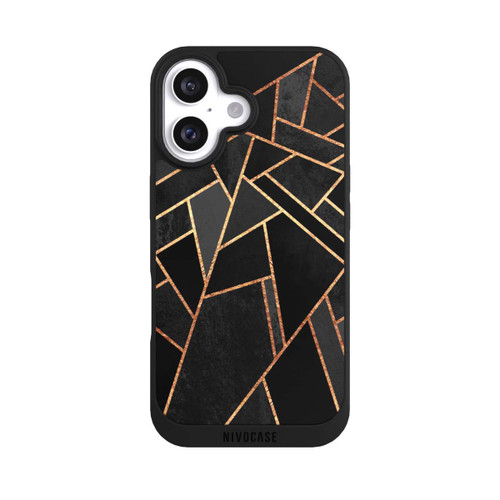 Apple iPhone 16 NIVOpure Black Night Gold Print