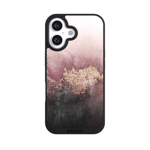 Apple iPhone 16 NIVOpure Pink Sky Dust Gold Print