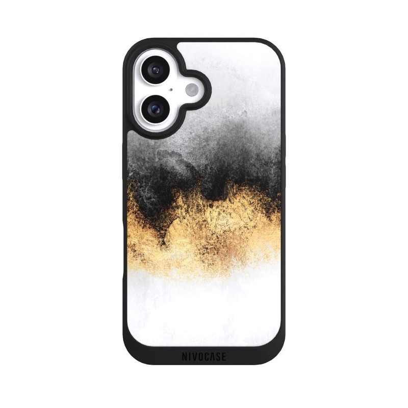 iPhone 16 NIVOpure Grauer Himmelstaub Golddruck