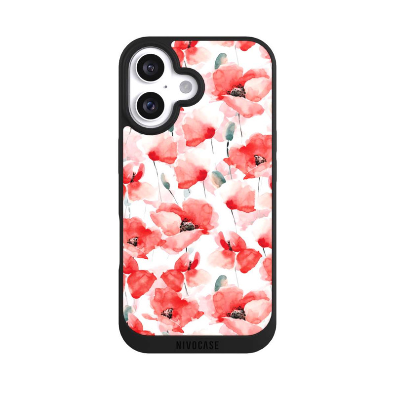 iPhone 16 NIVOpure Mohnblumen Muster