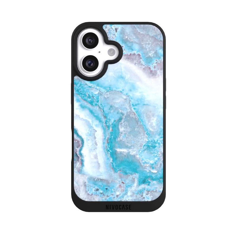 iPhone 16 NIVOpure Edelstein Hellblau
