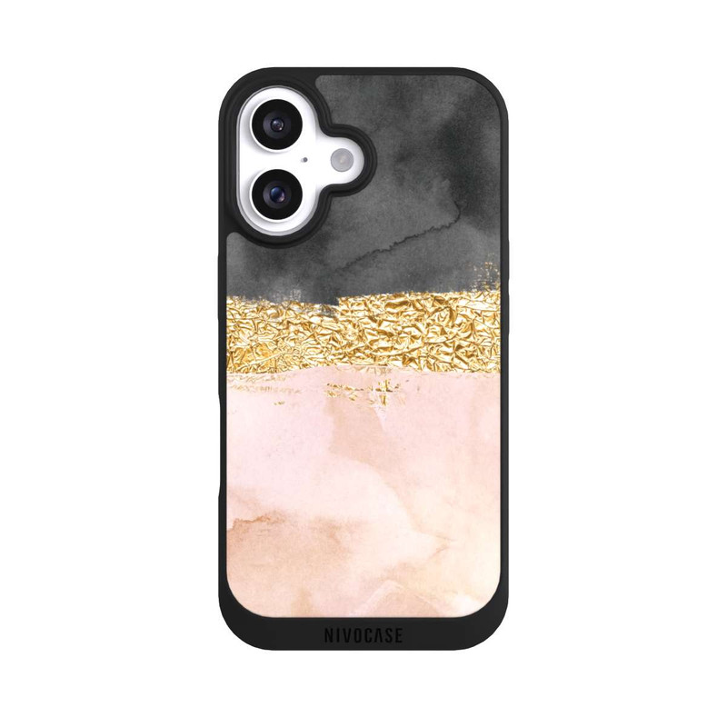 iPhone 16 NIVOpure Goldener Linien Look