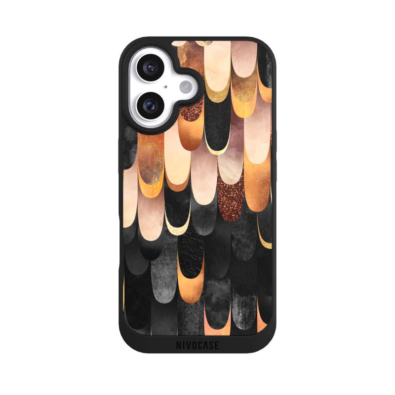 iPhone 16 NIVOpure Gefiedertes Kupfer und Schwarz