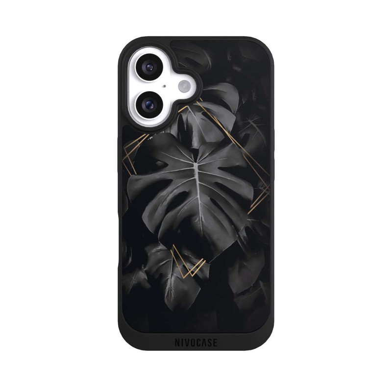 iPhone 16 NIVOpure Schwarze Blätter