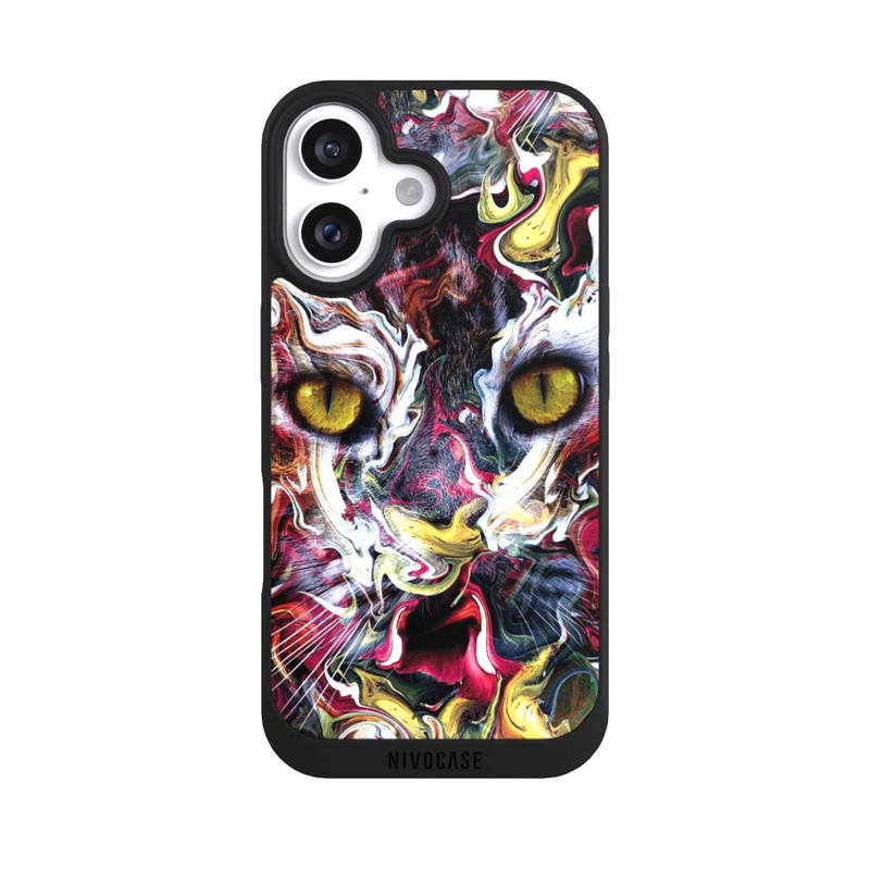 iPhone 16 NIVOpure Katze Abstrakt