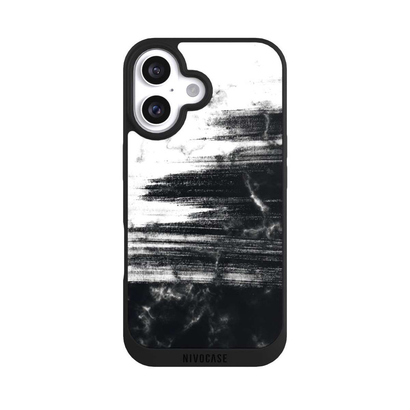 iPhone 16 NIVOpure Gebürsteter monochromer Stein