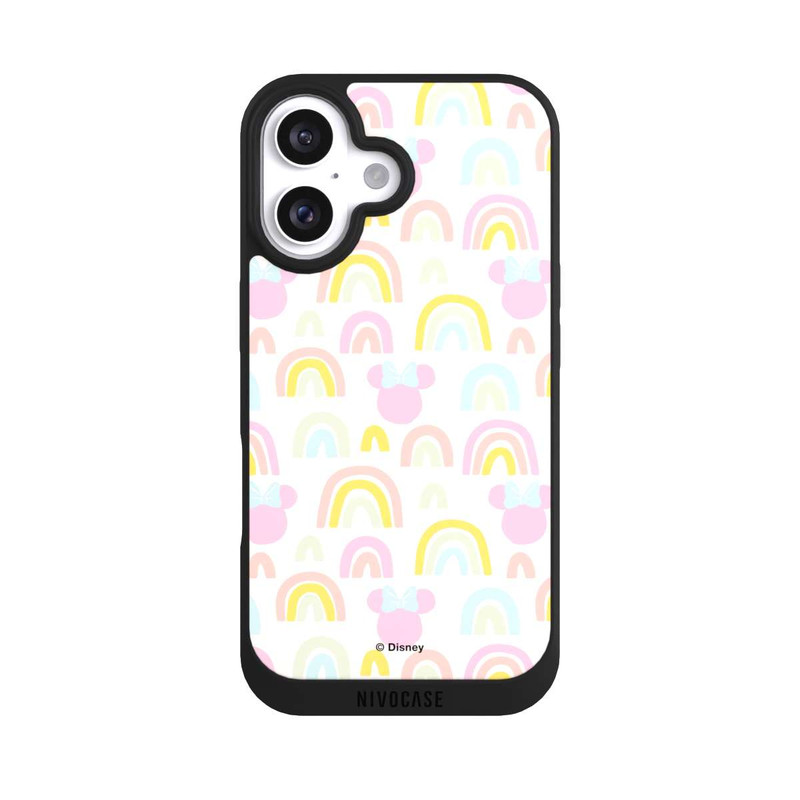 iPhone 16 NIVOpure Minnie Motif arc-en-ciel