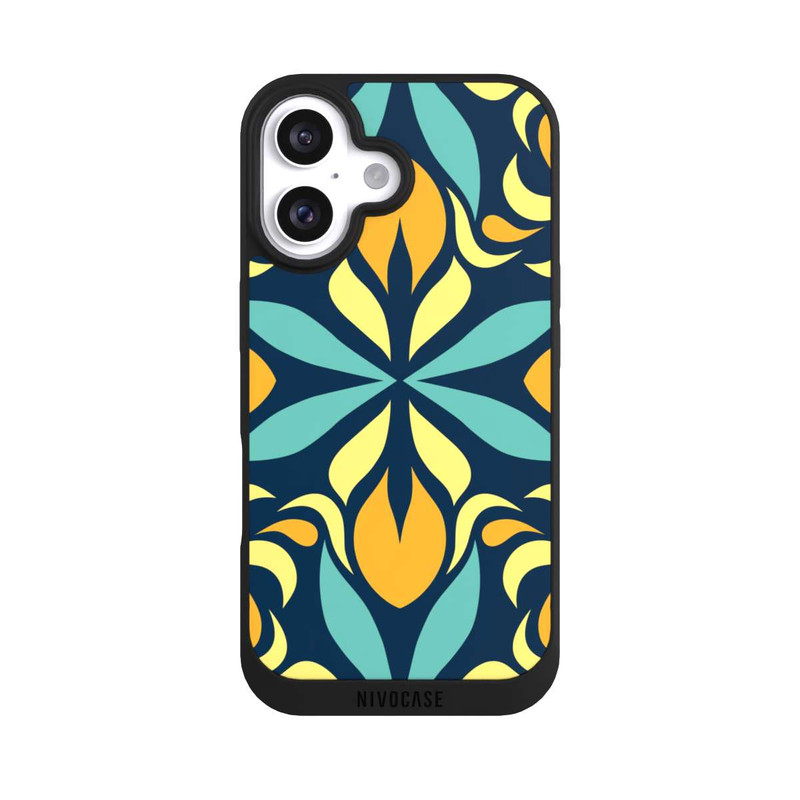 iPhone 16 NIVOpure Symmetrisches Retro Muster