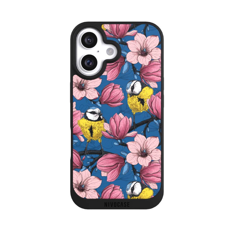 iPhone 16 NIVOpure Blaumeise & Magnolie