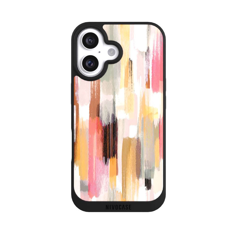 iPhone 16 NIVOpure Abstrakte Pinselstriche Herbsttöne