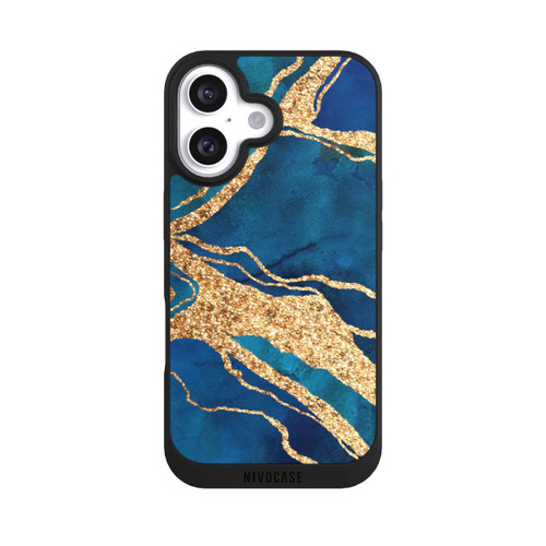 Apple iPhone 16 NIVOpure Gemstone Blue Gold