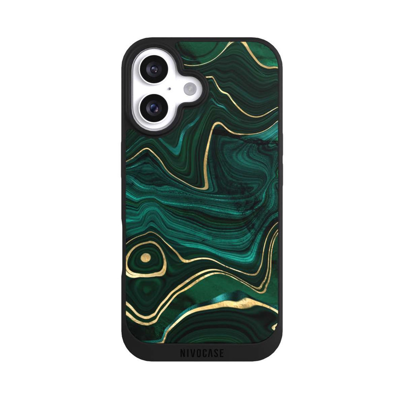 iPhone 16 NIVOpure Malachite gold print