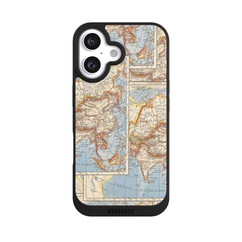 iPhone 16 NIVOpure Carte du monde vintage