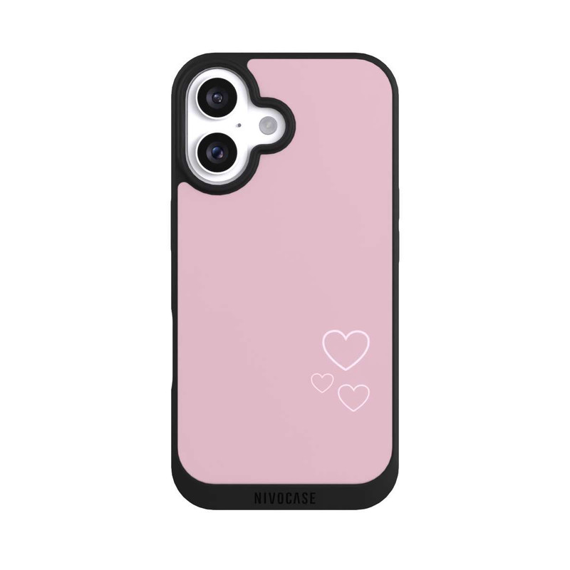 iPhone 16 NIVOpure kleine Herzen auf rosa
