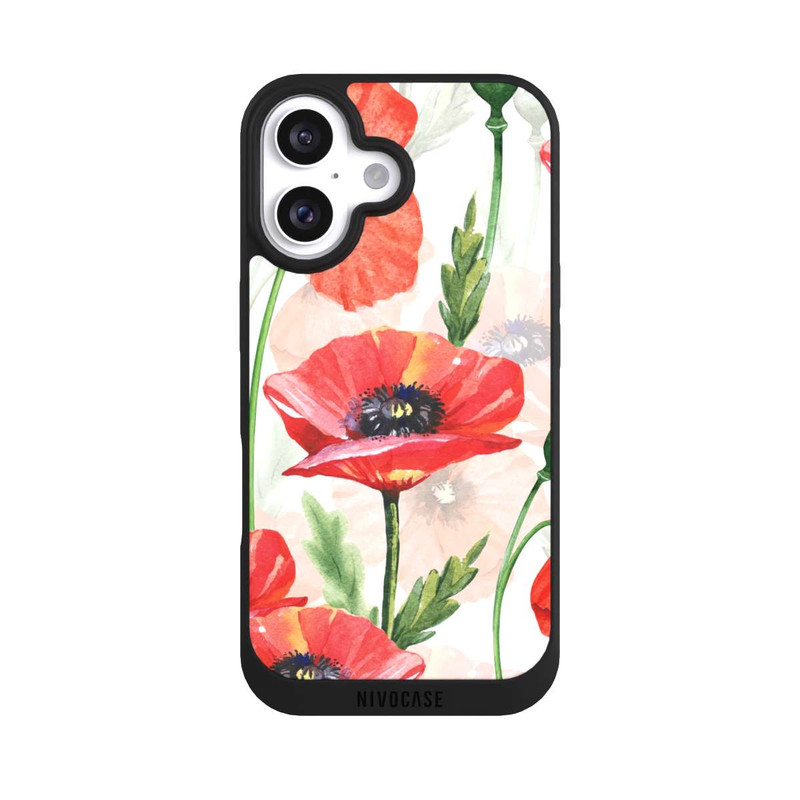 iPhone 16 NIVOpure Coquelicots aquarelle