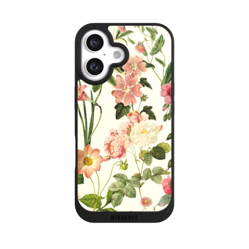 Apple iPhone 16 NIVOpure Fleurs sauvages sur jaune clair