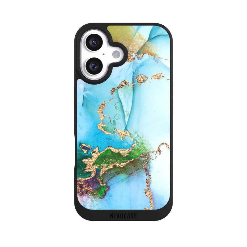 iPhone 16 NIVOpure Colourful Marble Glitterlook