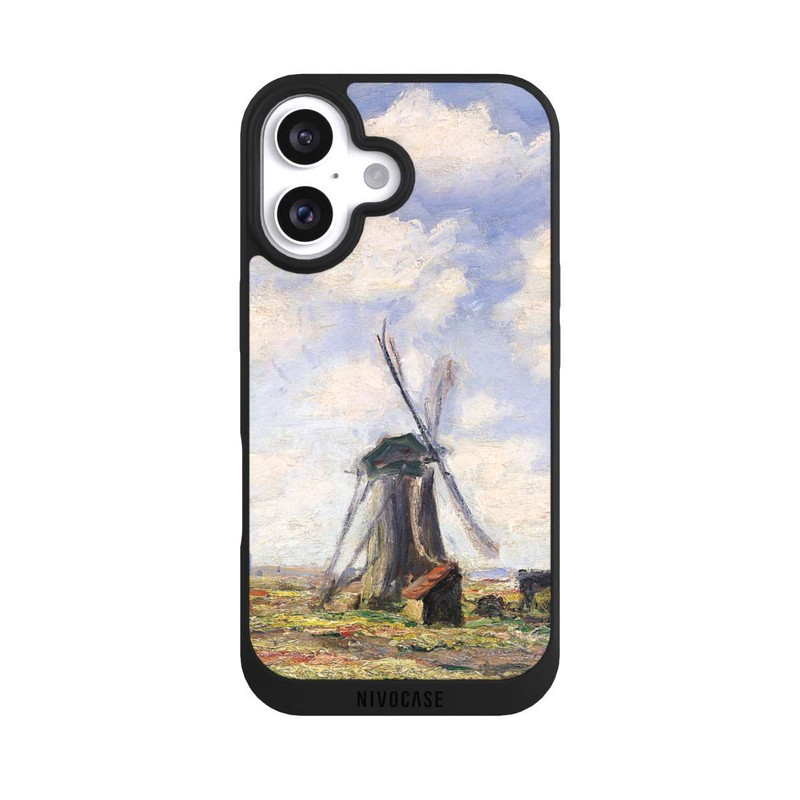 iPhone 16 NIVOpure Tulpenfelder mit der Rijnsburger Windmühle von Claude Monet
