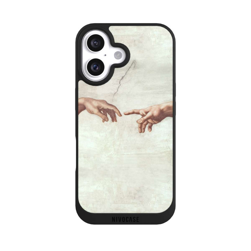 iPhone 16 NIVOpure Die Hände von Gott und Adam von Michelangelo Buonarroti