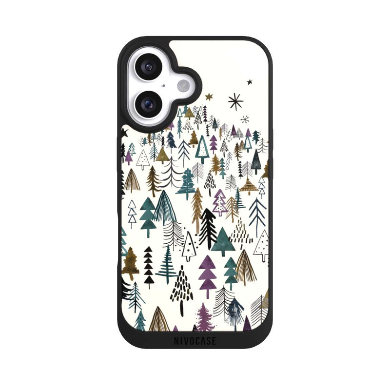 iPhone 16 NIVOpure Montagne Arbres Forêt Violet