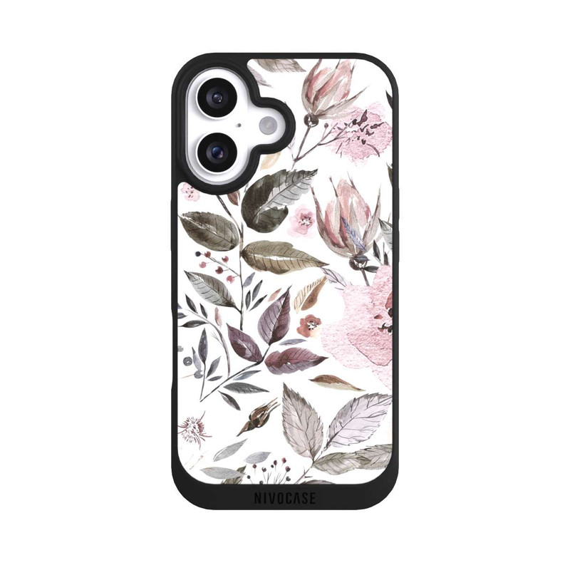 iPhone 16 NIVOpure Aquarelle Brown Rose Flowers