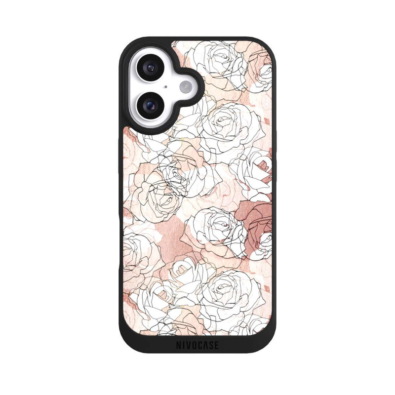 iPhone 16 NIVOpure Blooming Roses Line Art