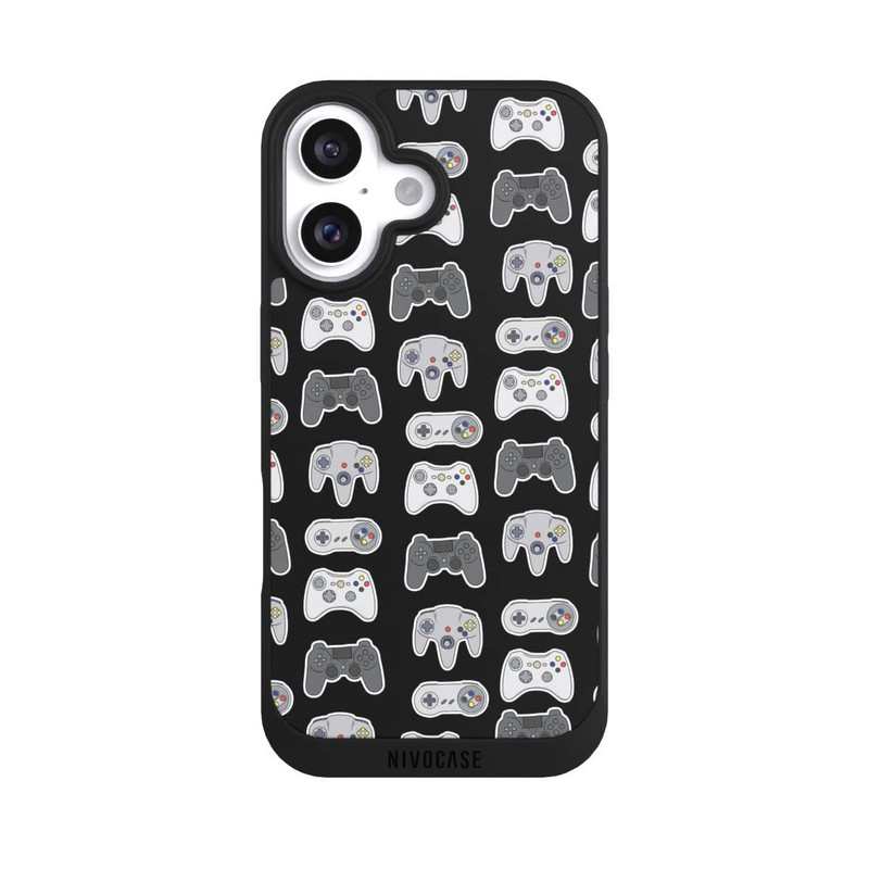 iPhone 16 NIVOpure Controller Pattern Black Background