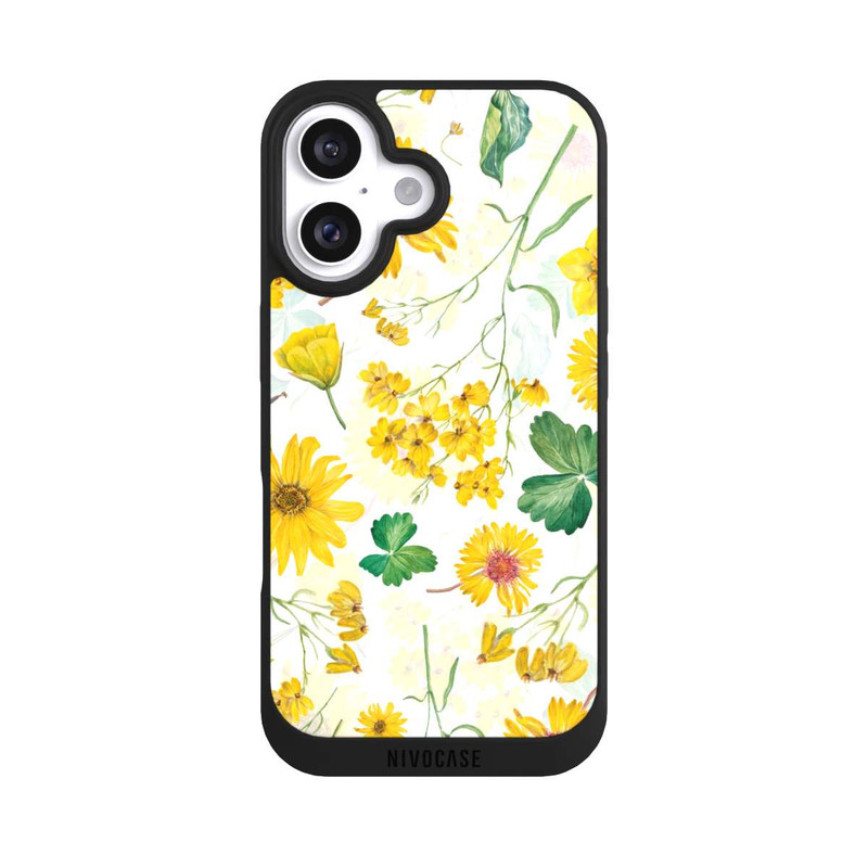 iPhone 16 NIVOpure Gelbes Frühlingsmuster