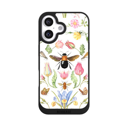 Apple iPhone 16 NIVOpure Wildblumen mit Biene weiß