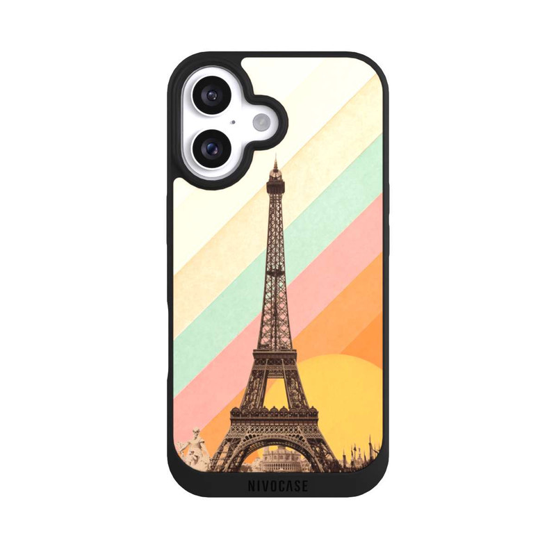 iPhone 16 NIVOpure Eiffelturm Regenbogen