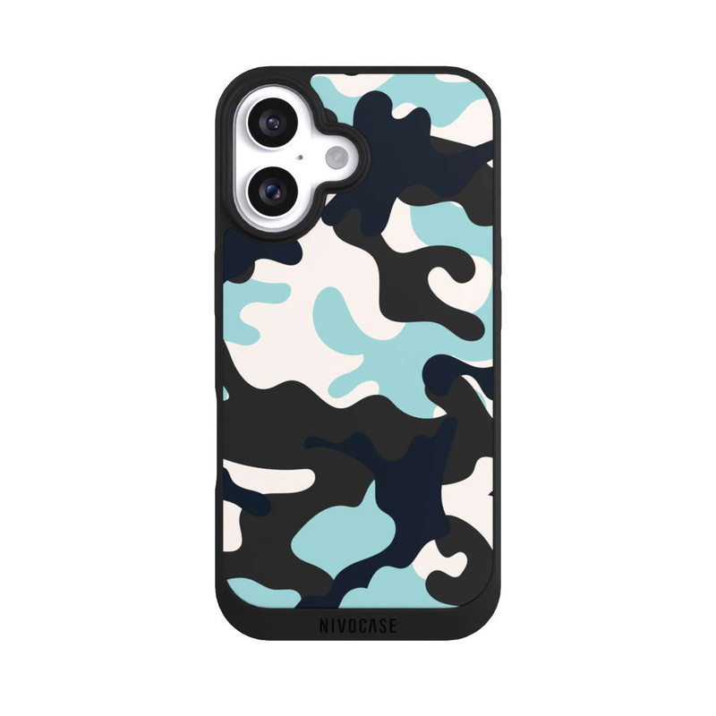 iPhone 16 NIVOpure Blue Camouflage