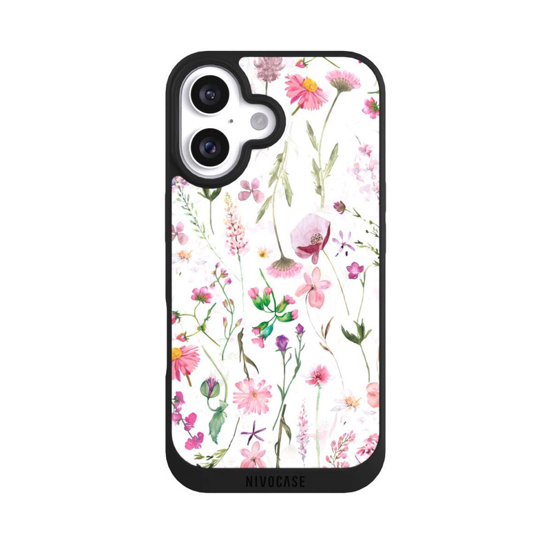 iPhone 16 NIVOpure Pink Flower Meadow
