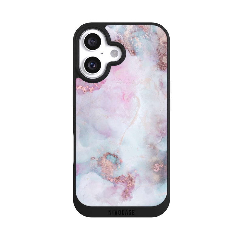 iPhone 16 NIVOpure Encre Alcool Marbre Bleu