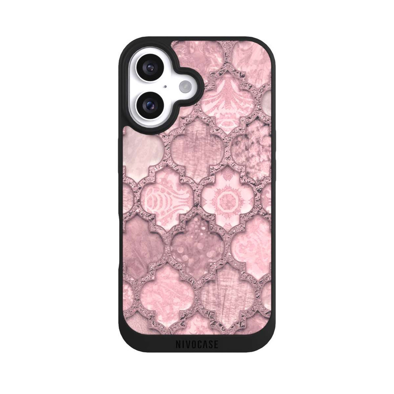 iPhone 16 NIVOpure Marokko Fliesen rosa