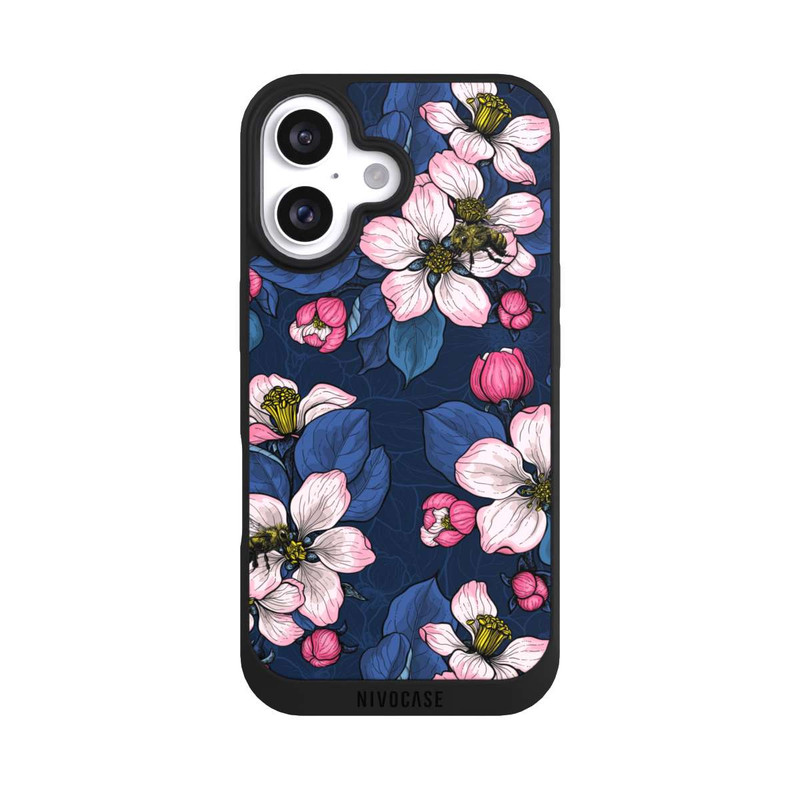iPhone 16 NIVOpure Apfelblüten Dunkel