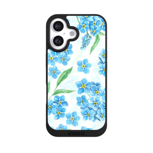 Apple iPhone 16 NIVOpure Forget Me Not Pattern White