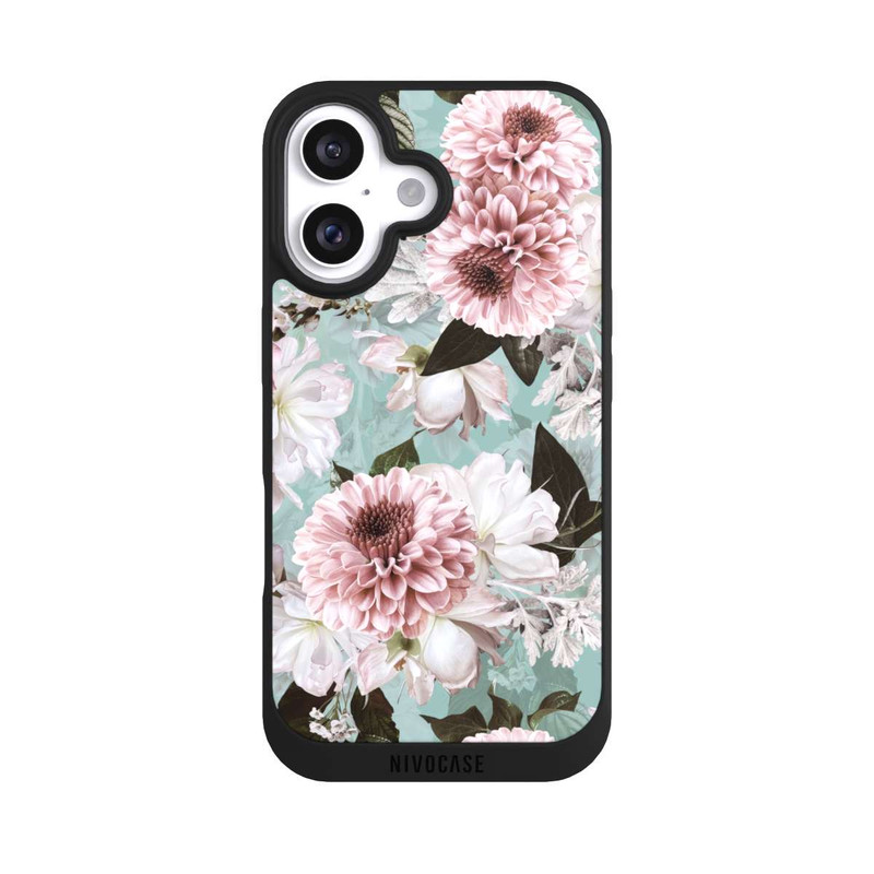 iPhone 16 NIVOpure Blumentapete Barockblau