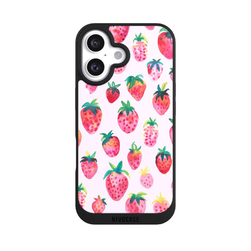 Apple iPhone 16 NIVOpure Watercolor Strawberries